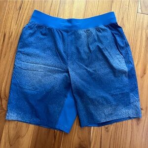 Lululemon Shorts Mens T.H.E. Linerless Heather Blue Drawstring - New